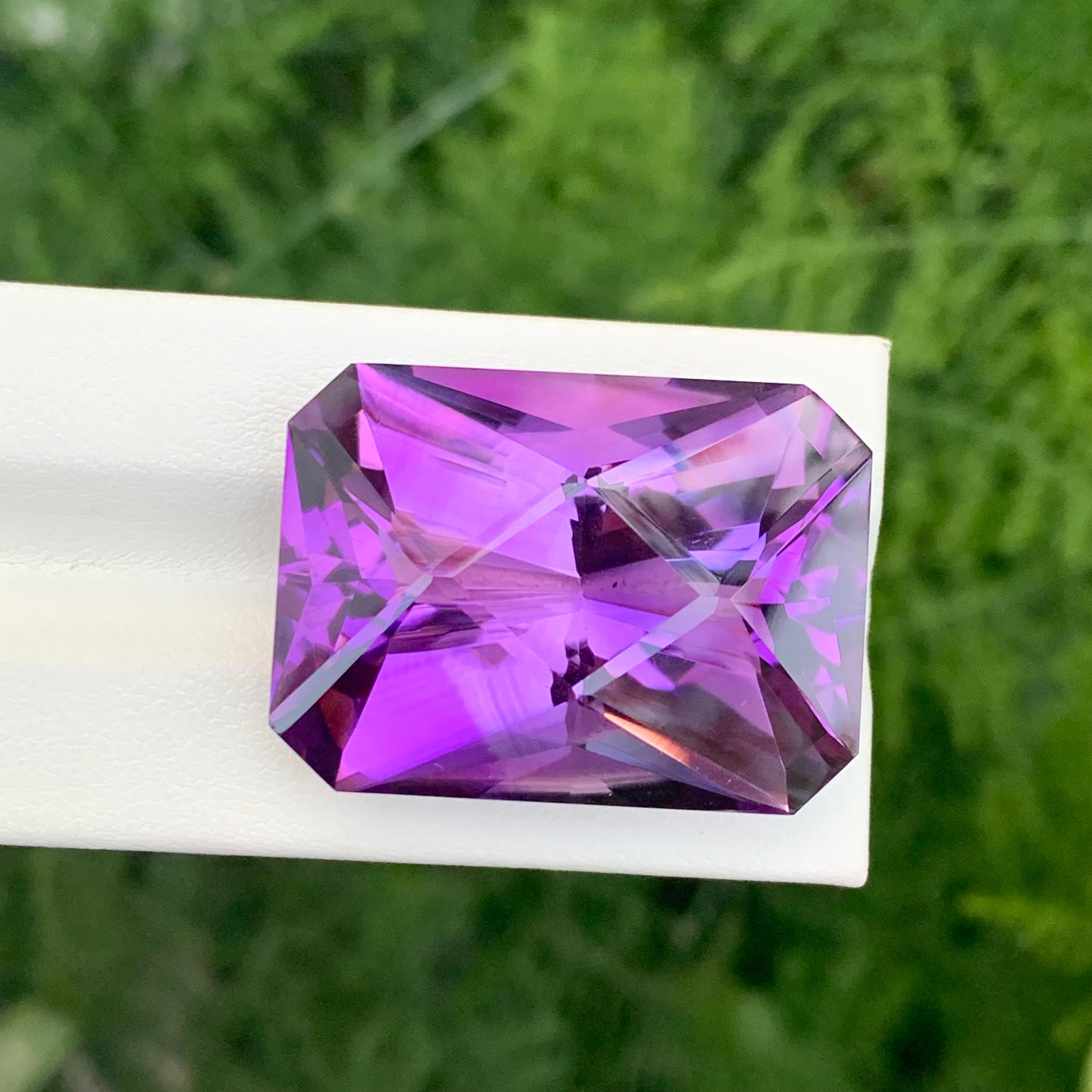 58,80 Karat Natürlicher loser Amethyst Scherenschliff Edelstein im Angebot 5