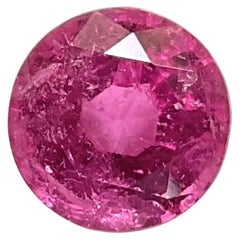 5.89 Carats Rubellite Tourmaline Round Faceted Cut stone Top Quality Natural gem