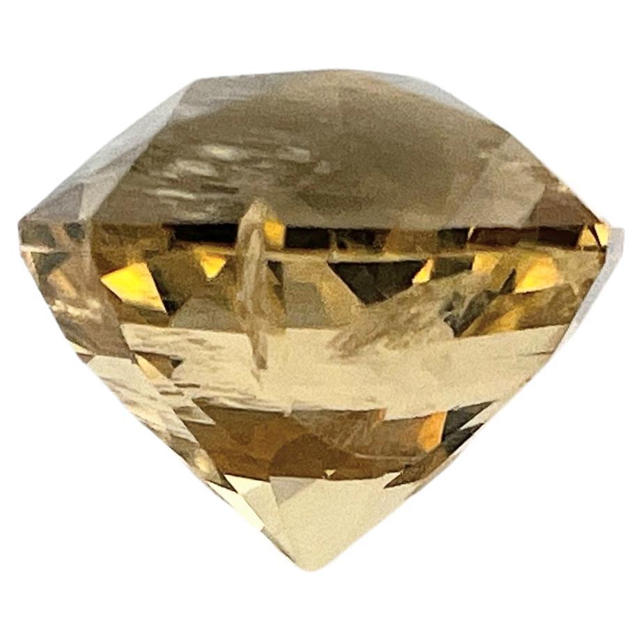 Taglio cuscino Gemma di Citrino naturale non riscaldata con taglio a brillante 5,89 ct.