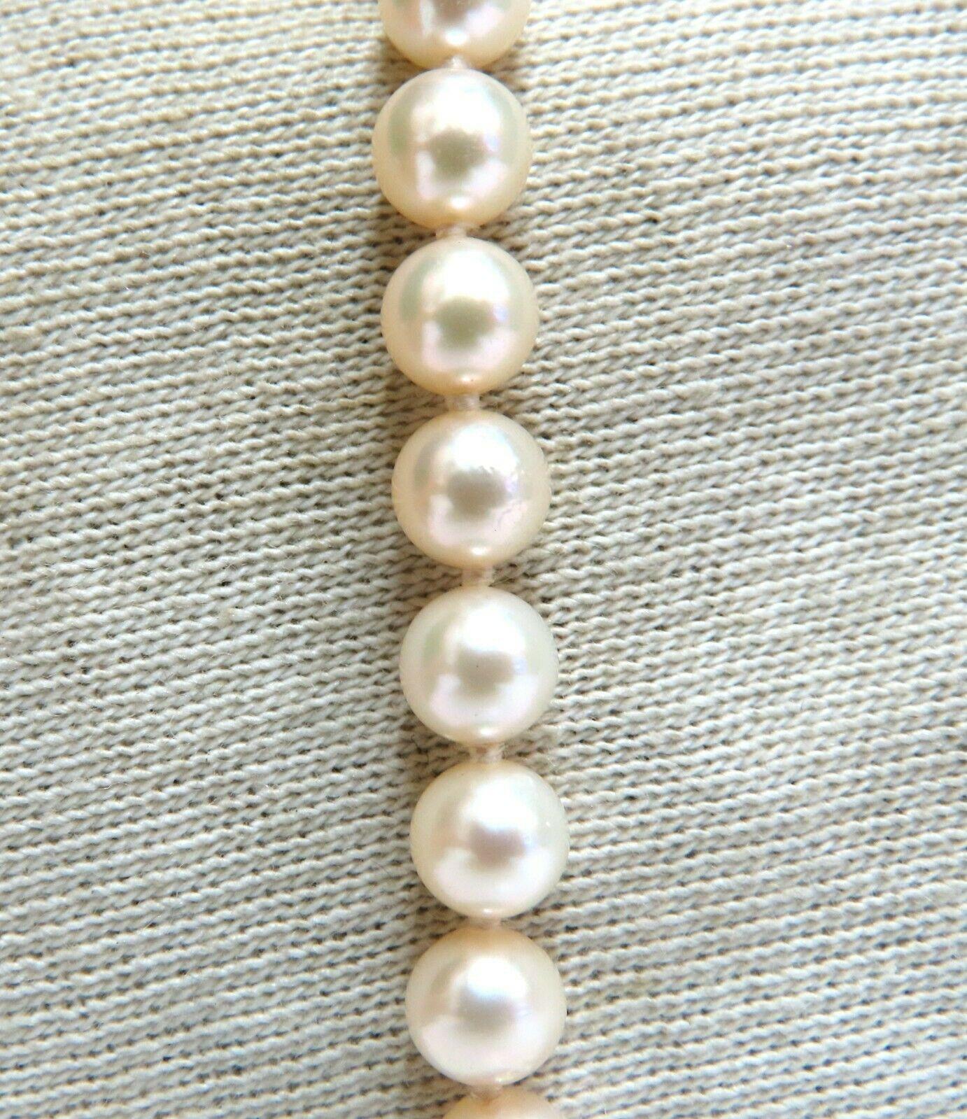 Akoya Pearls Pearl Bead Bracelet 14kt In New Condition In New York, NY