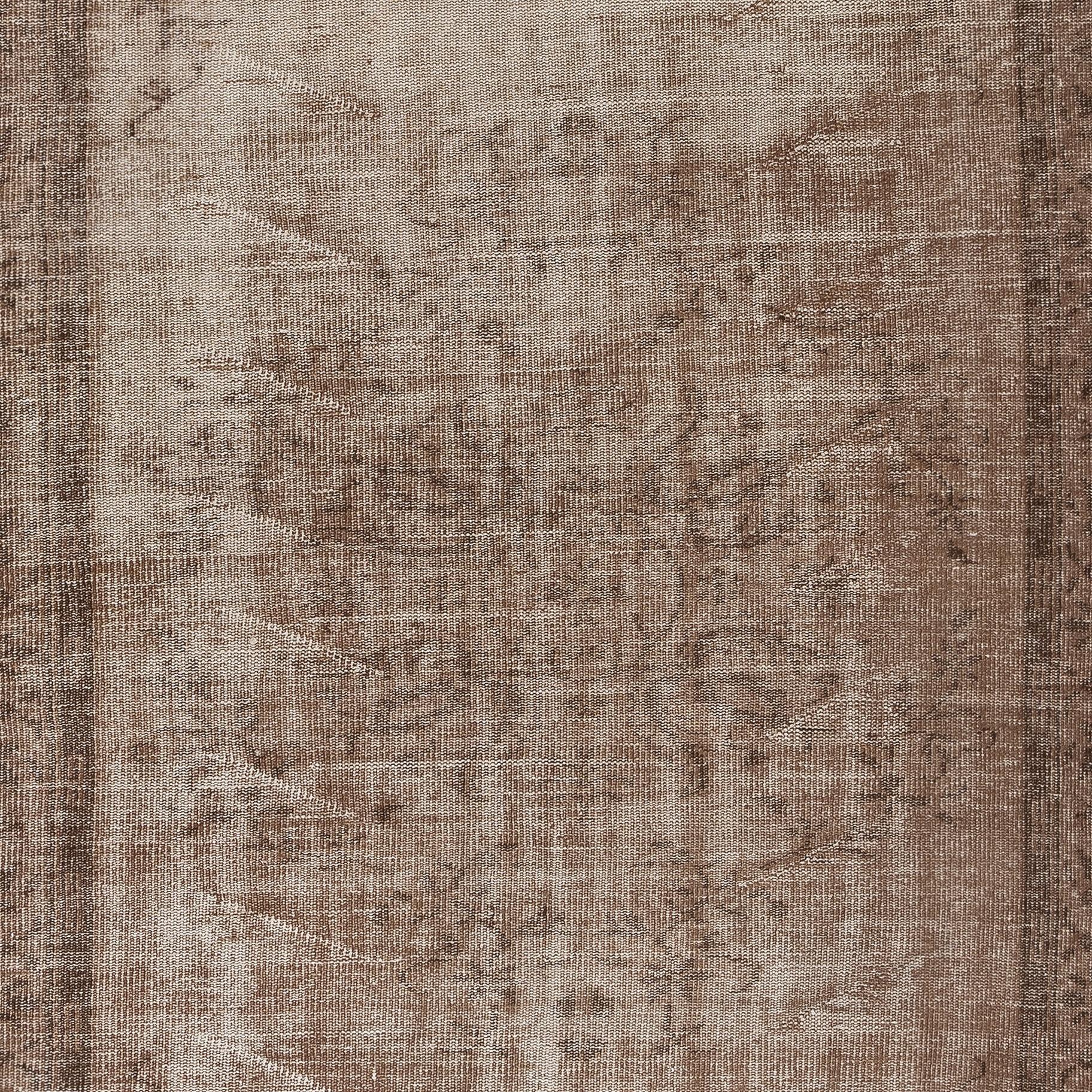 Turco Tappeto turco vintage fatto a mano con sovratintura in marrone per interni moderni in vendita