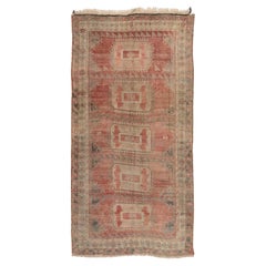5.8x11 Ft Vintage Hand-knotted Village Rug from Turkey. 100% Wool
