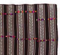 5.8x7.5 Ft Vintage Banded Anatolian Kilim "Flat-Weave" Woven from Natural Wool