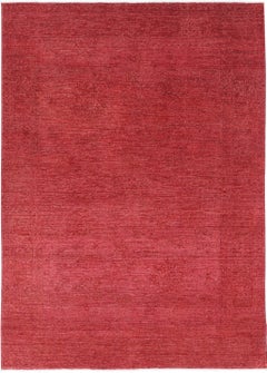 5.8x8.2 ft Handknotted Red Turkish Wool Area Rug for Living Room and Dining Room