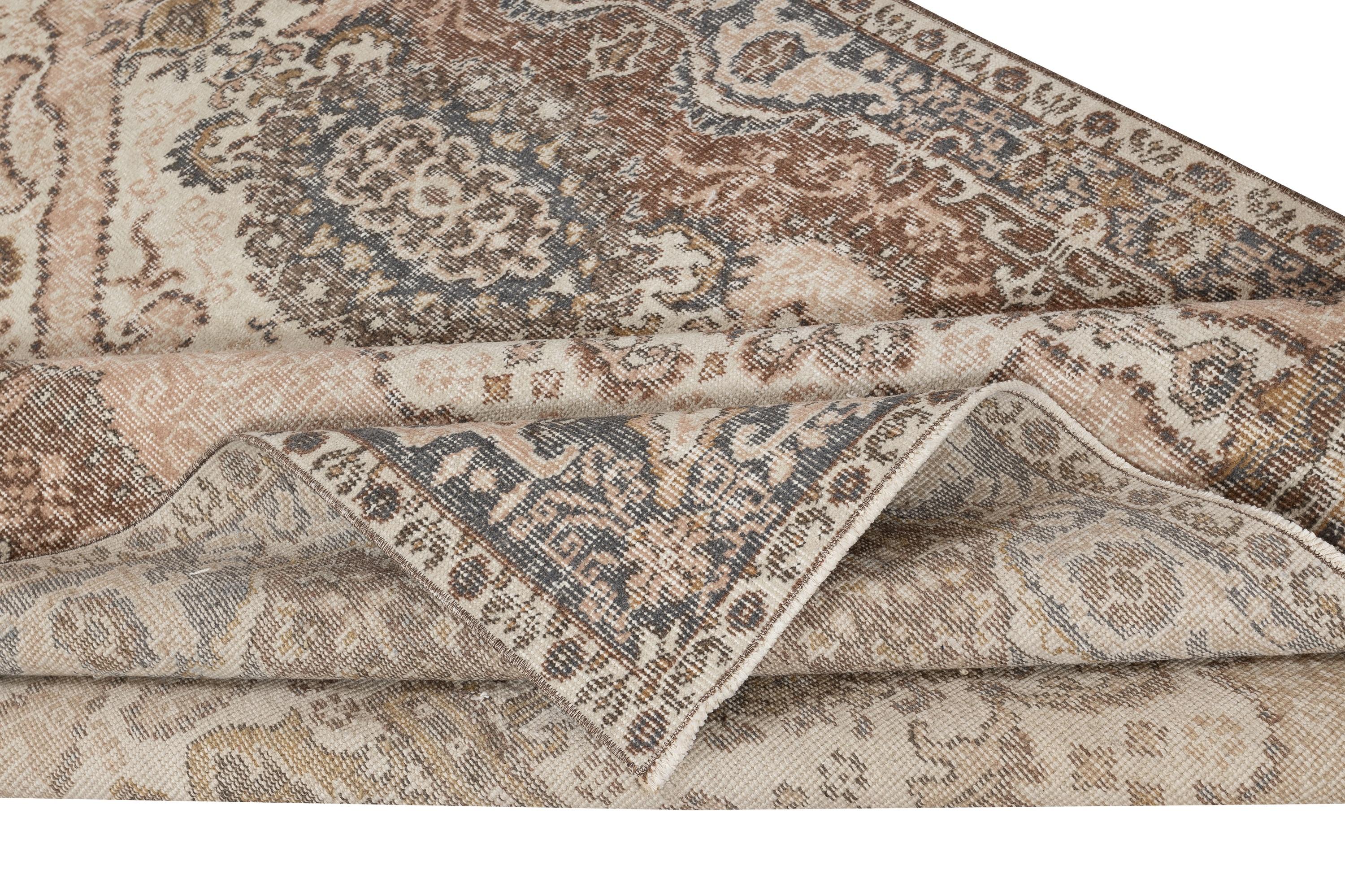 5.8x8.8 Ft Vintage handgeknüpft Wolle Teppich für Bauernhaus, Landhaus, oder Landhaus (Türkisch) im Angebot