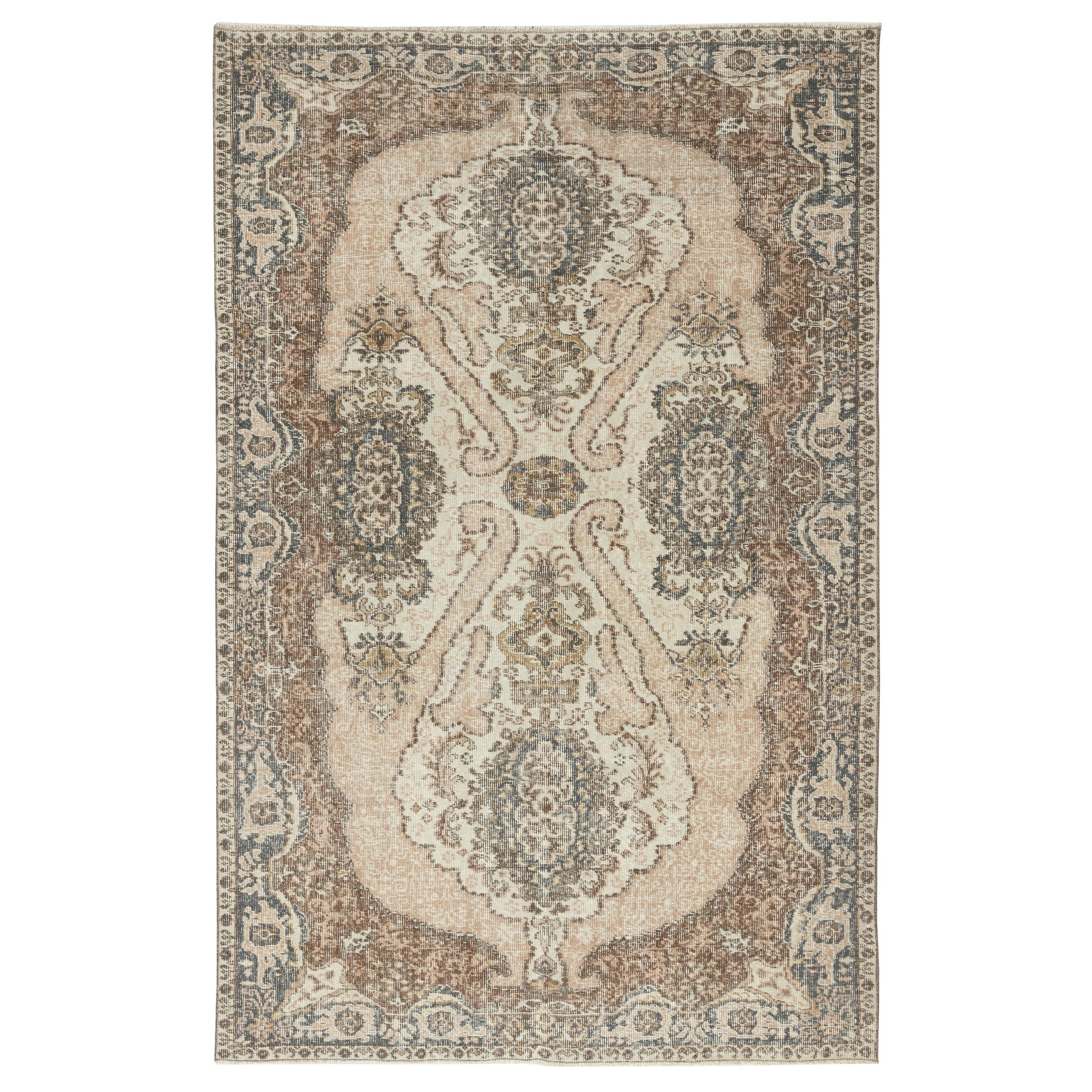 5.8x8.8 Ft Vintage handgeknüpft Wolle Teppich für Bauernhaus, Landhaus, oder Landhaus