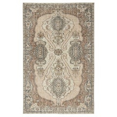 5.8x8.8 Ft Vintage Handknotted Wool Rug for Farmhouse, Cottage, or Country House