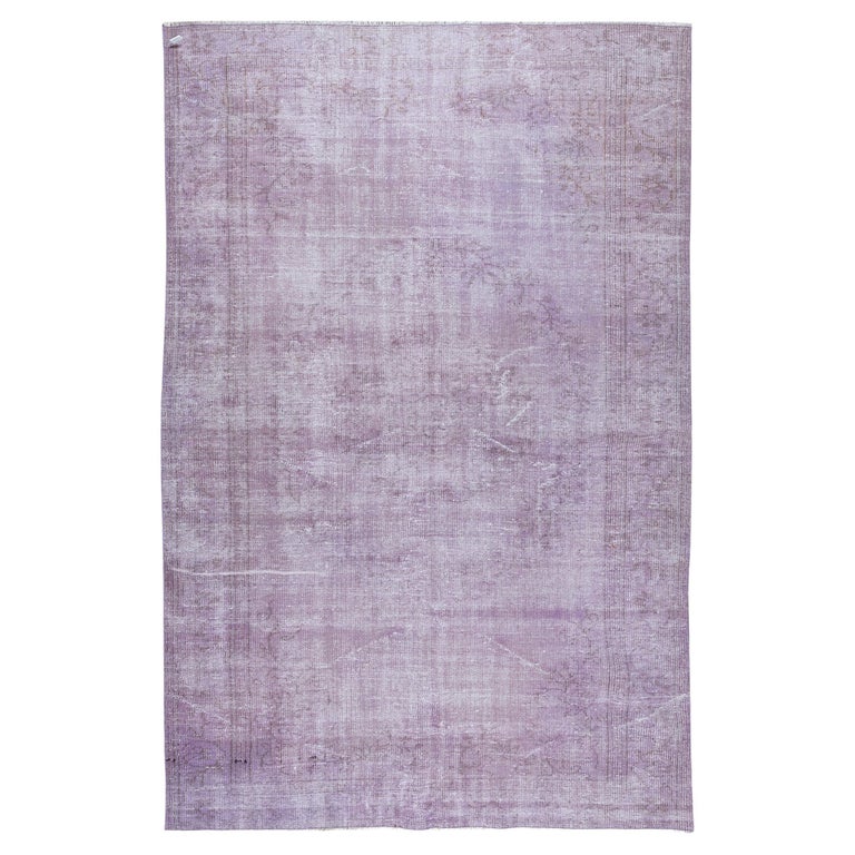 Vintage Rug Overdyed in Pink for Modern Interiors, Handmade in Turkey ...