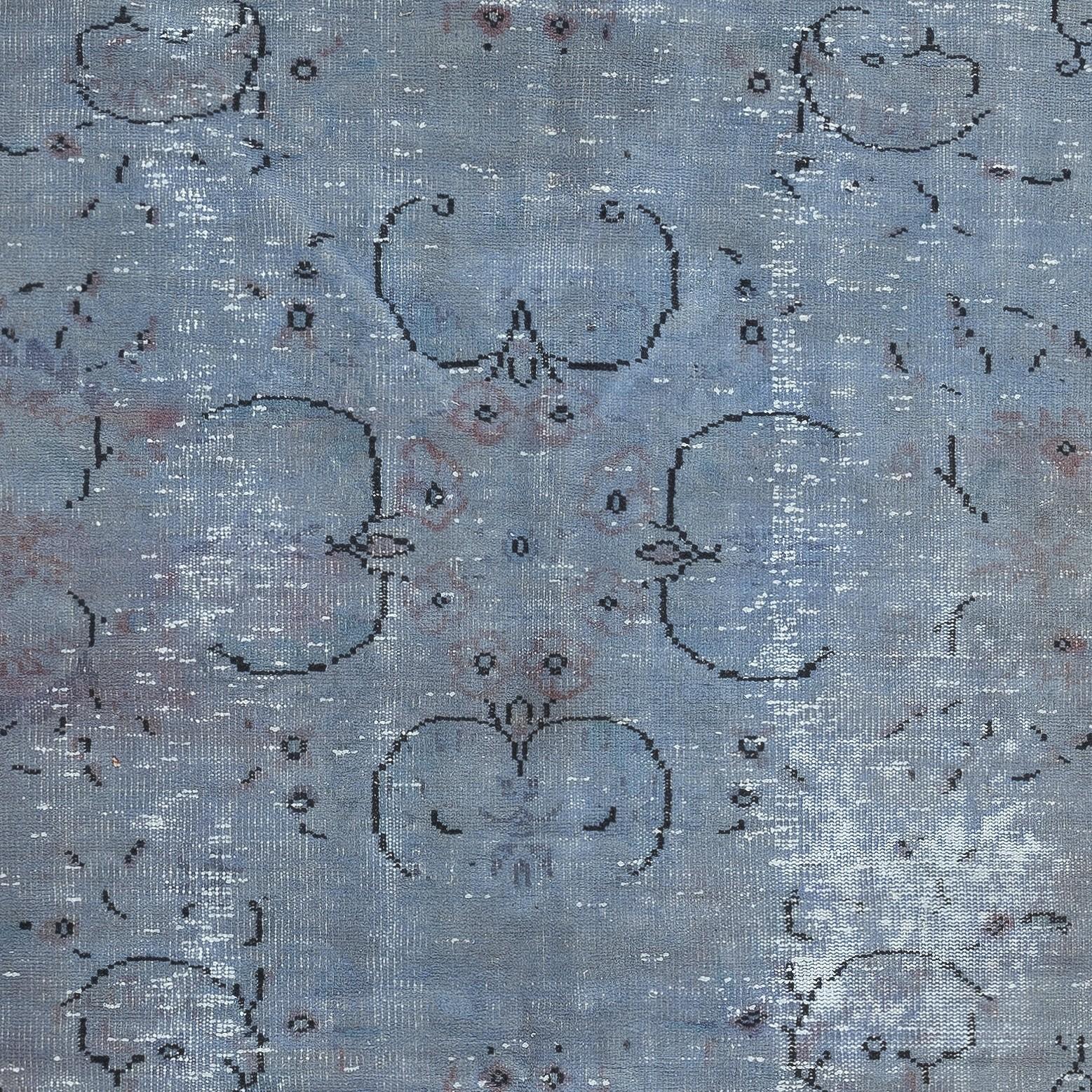 5.8x9,4 Ft Moderner handgefertigter türkischer Teppich in hellblauer Farbe. Bodenbelag im Zustand „Gut“ im Angebot in Spring Valley, NY