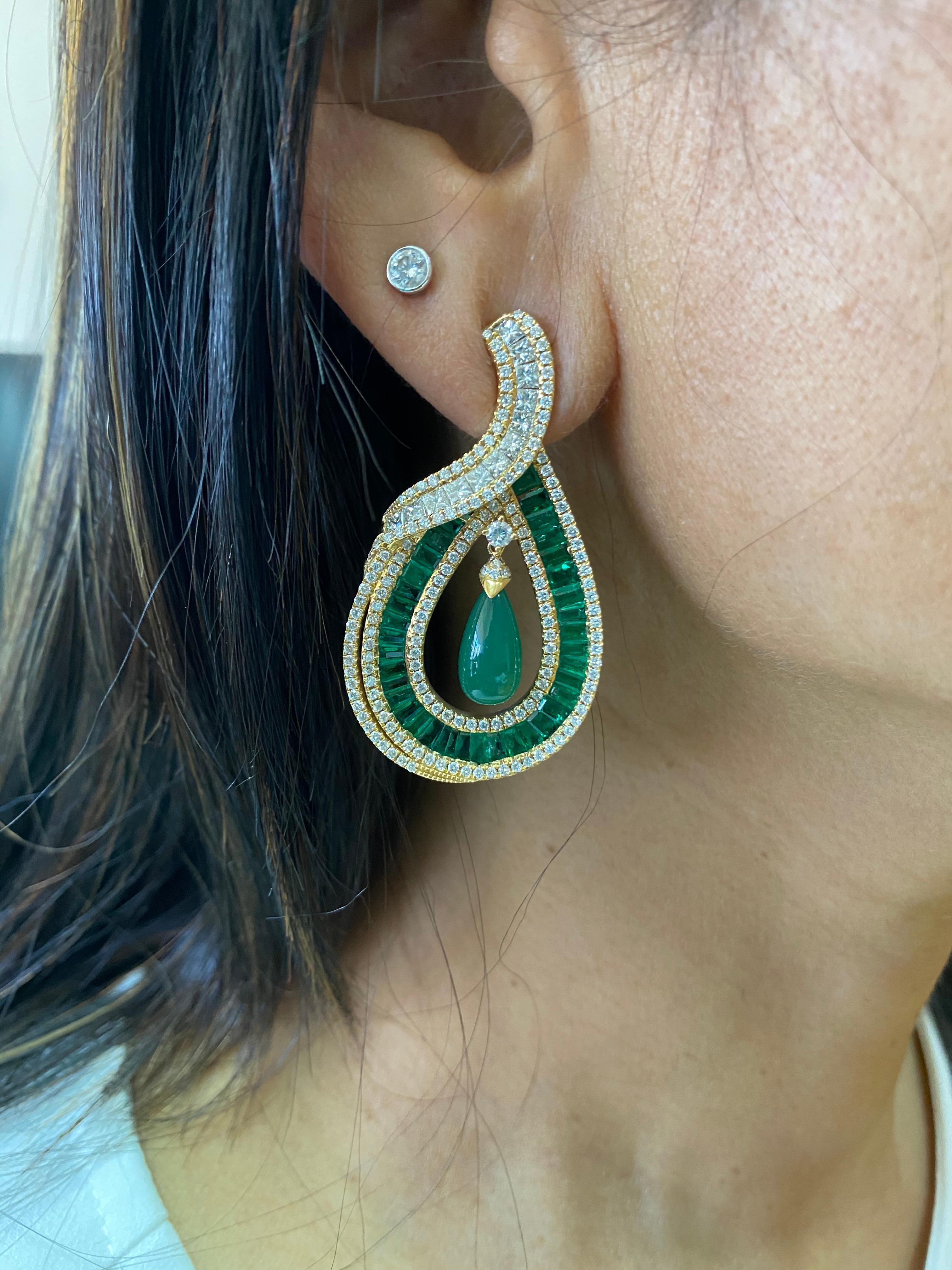 emerald earrings celebrities