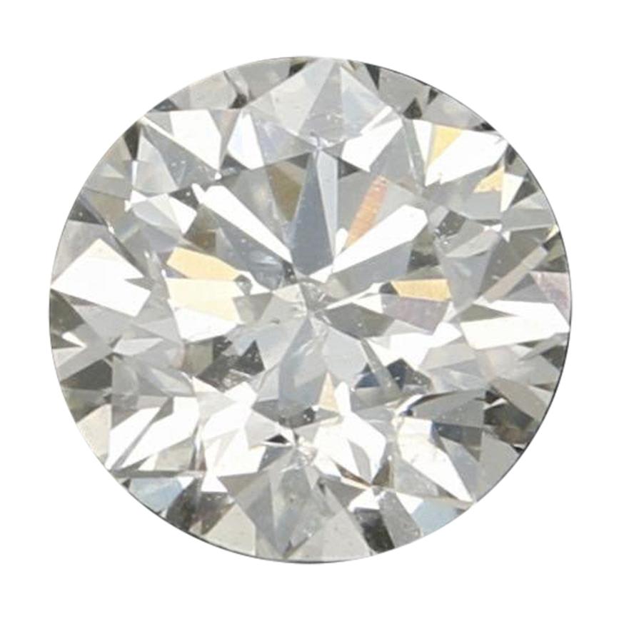 .59 Carat Loose Diamond, Round Brilliant Cut GIA Graded Solitaire Very Good I1 H