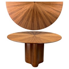 59-inch Round Dining Table in Walnut by Aaron Saxton Emergence Collection