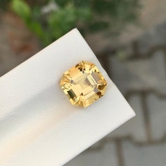 5.90 Carat Natural Loose Citrine Asscher Shape Gem