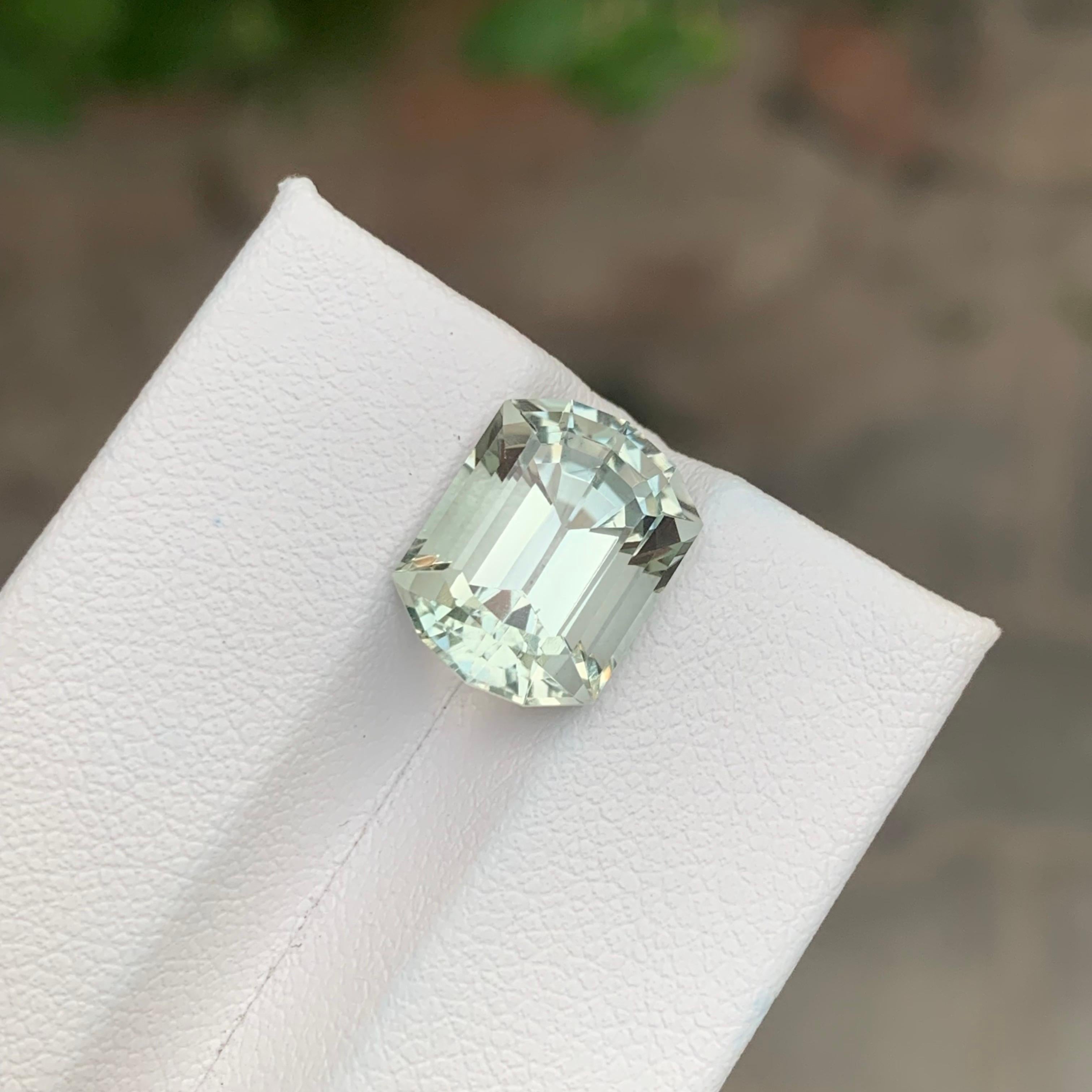 5,90 Carati di Ametista Verde Naturale Sciolta Prasiolite Gemma del Brasile in vendita 5