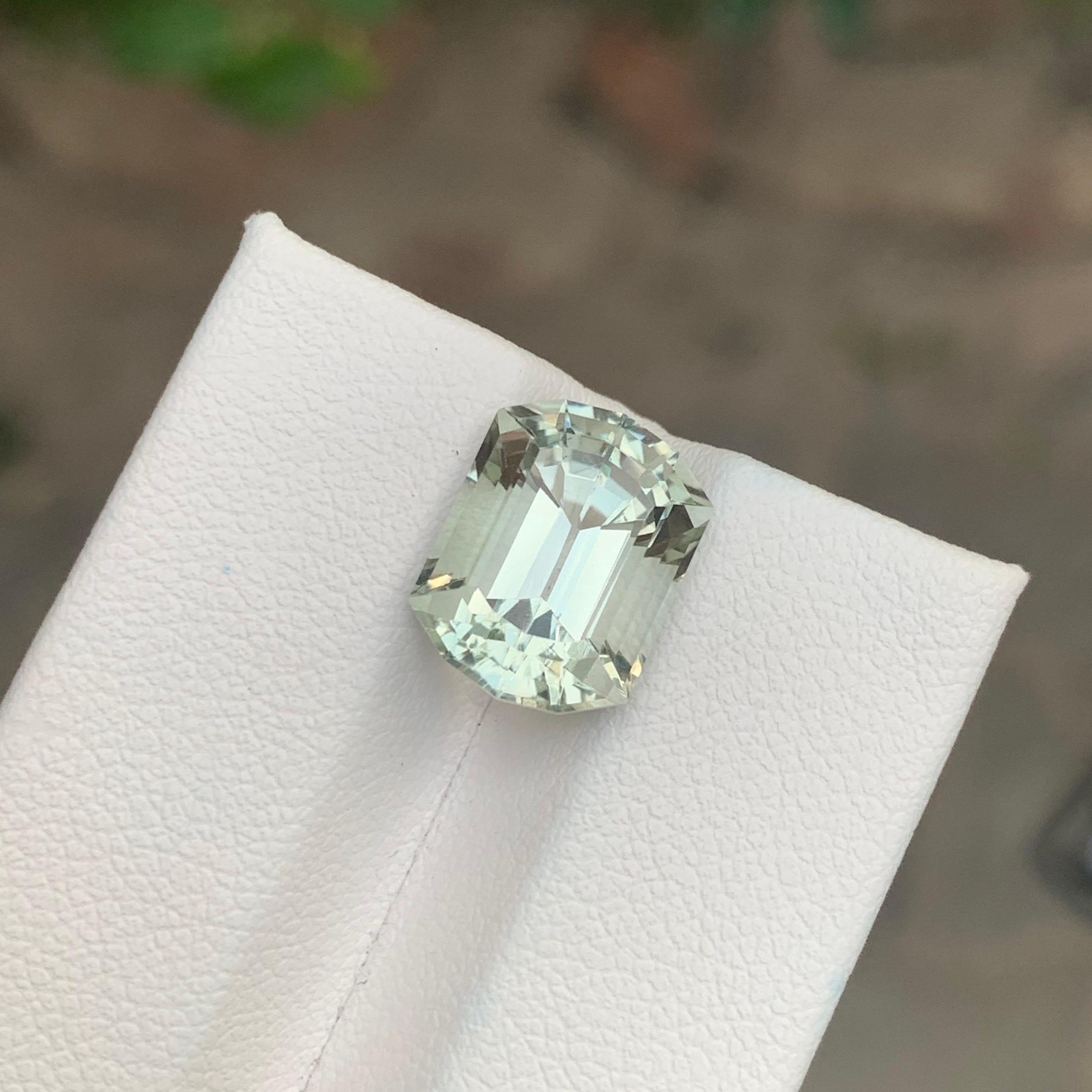 5,90 Carati di Ametista Verde Naturale Sciolta Prasiolite Gemma del Brasile in vendita 6