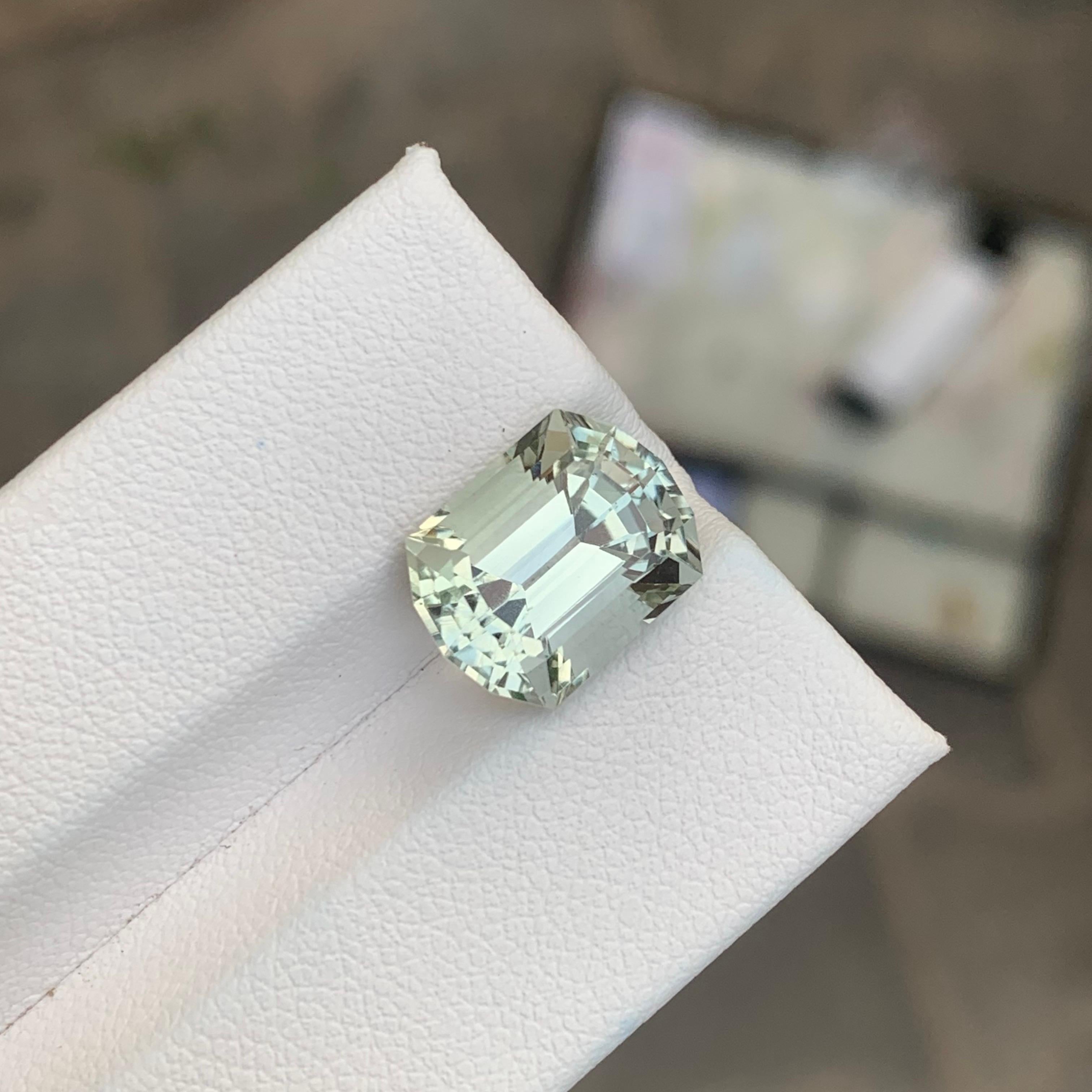 5,90 Carati di Ametista Verde Naturale Sciolta Prasiolite Gemma del Brasile In condizioni Nuovo in vendita a Peshawar, PK