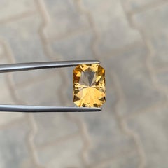 5.90 Carat Natural Loose Yellow Golden Citrine Custom Cut Brazilian Gemstone