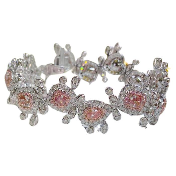 Bracelet en diamant rose de 5,90 carats  en vente