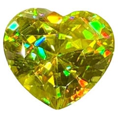 5.90 Carats Fine Loose Sphene Stone Heart Shaped Madagascar's Gemstone