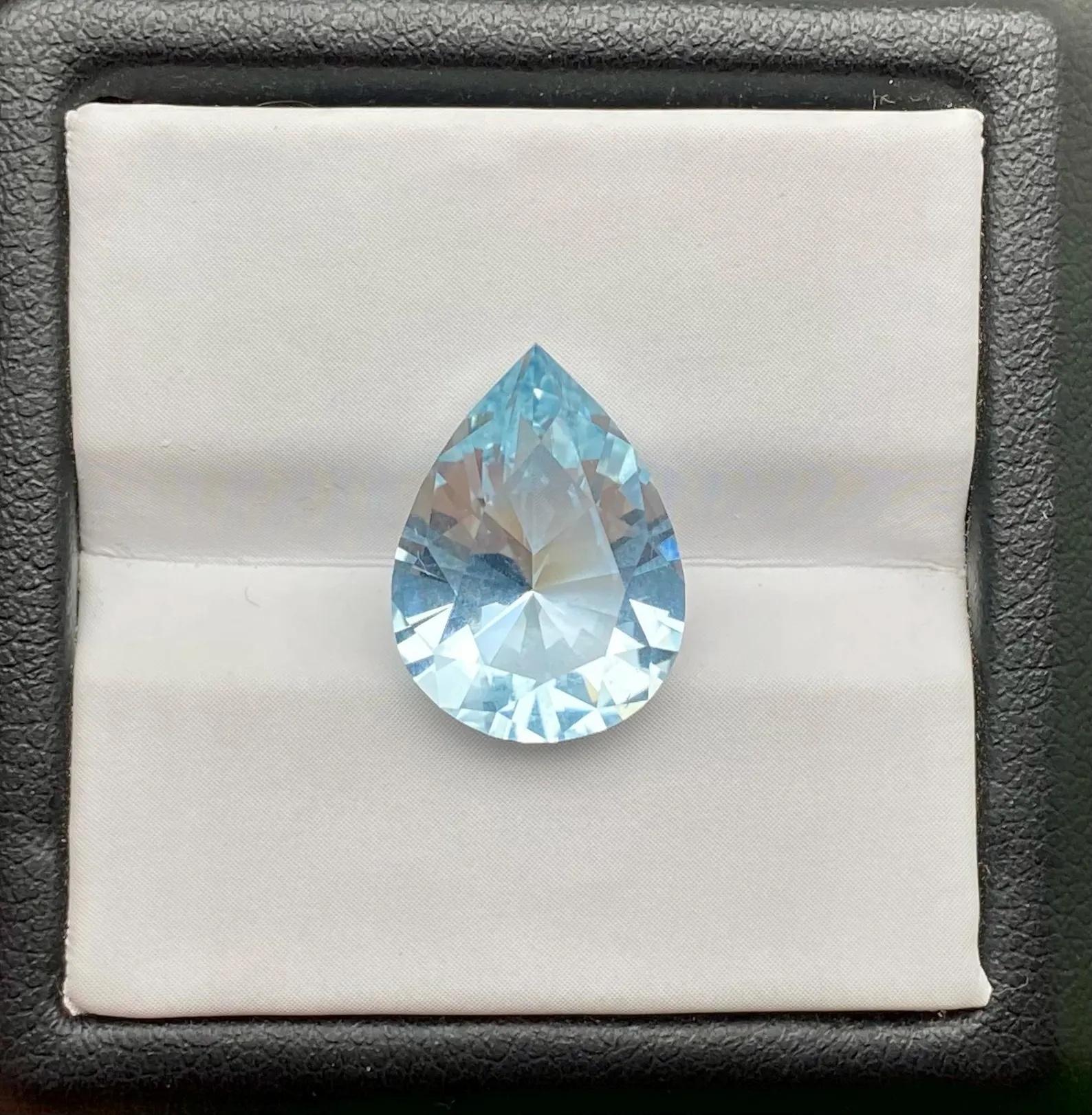 5,90 qt, piedra preciosa natural aguamarina, talla pera, Madagascar. Excelente corte . en venta 4