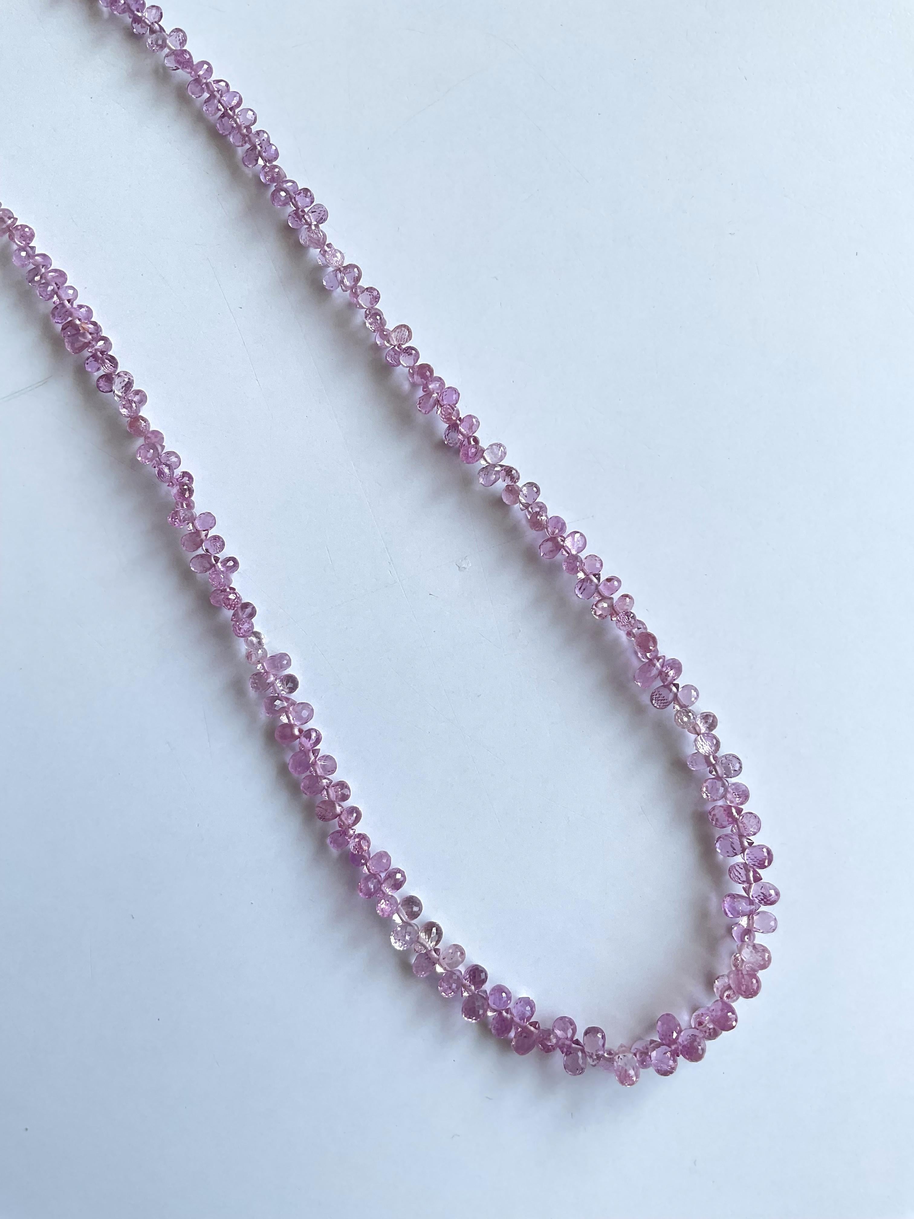 Bead 59.00 Carats Pink Sapphire Drops Top Quality Natural Gemstone For Fine Jewelry For Sale