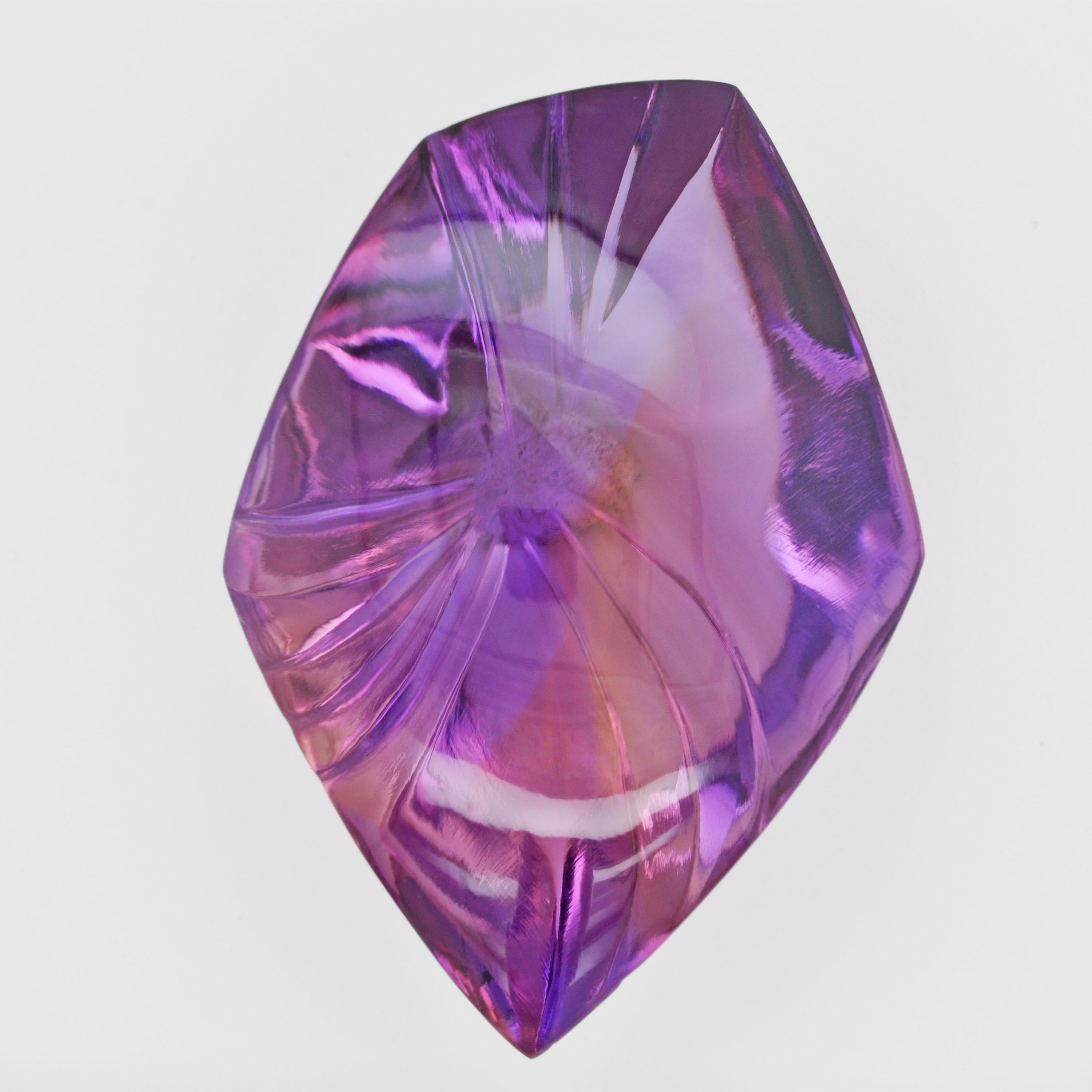 59,07 Karat bolivianische Fancy Handgeschnittene Ametrine-Edelsteine-Anhänger-Brosche im Angebot 1