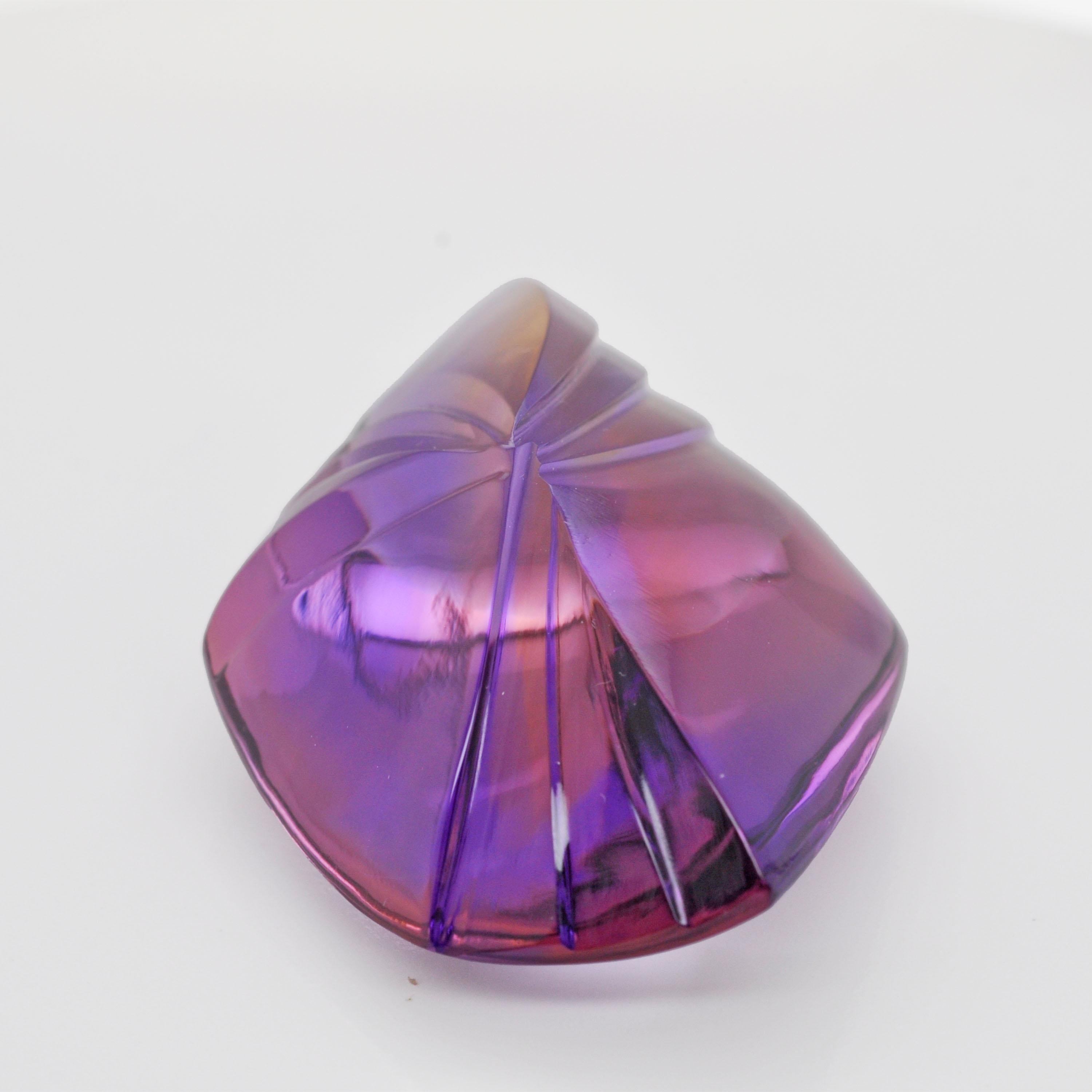 59,07 Karat bolivianische Fancy Handgeschnittene Ametrine-Edelsteine-Anhänger-Brosche im Angebot 2