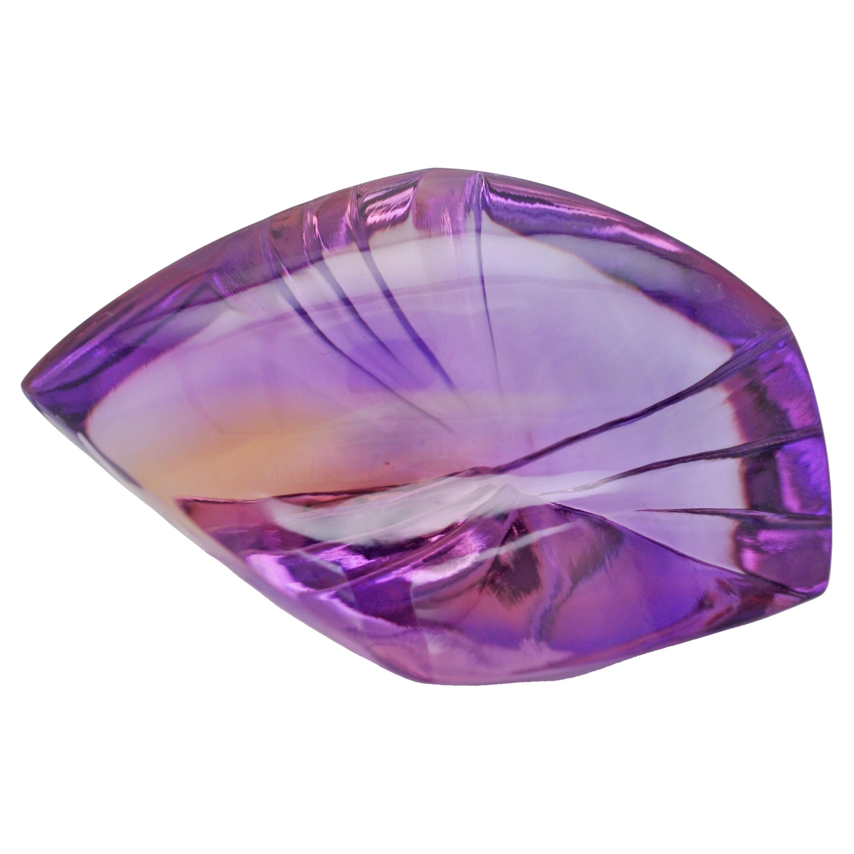 59.07 Carats Bolivian Fancy Hand-Cut Ametrine Gemstones Pendant Brooch