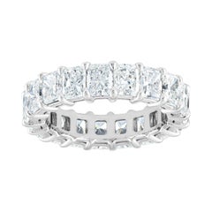 5,91 Karat Diamanten im Strahlenschliff Gold Eternity Band Ring