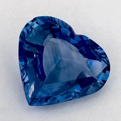5.91 Ct Blue Sapphire Heart Loose Gemstone