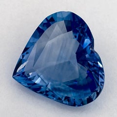 5.91 Ct Blue Sapphire Heart Loose Gemstone