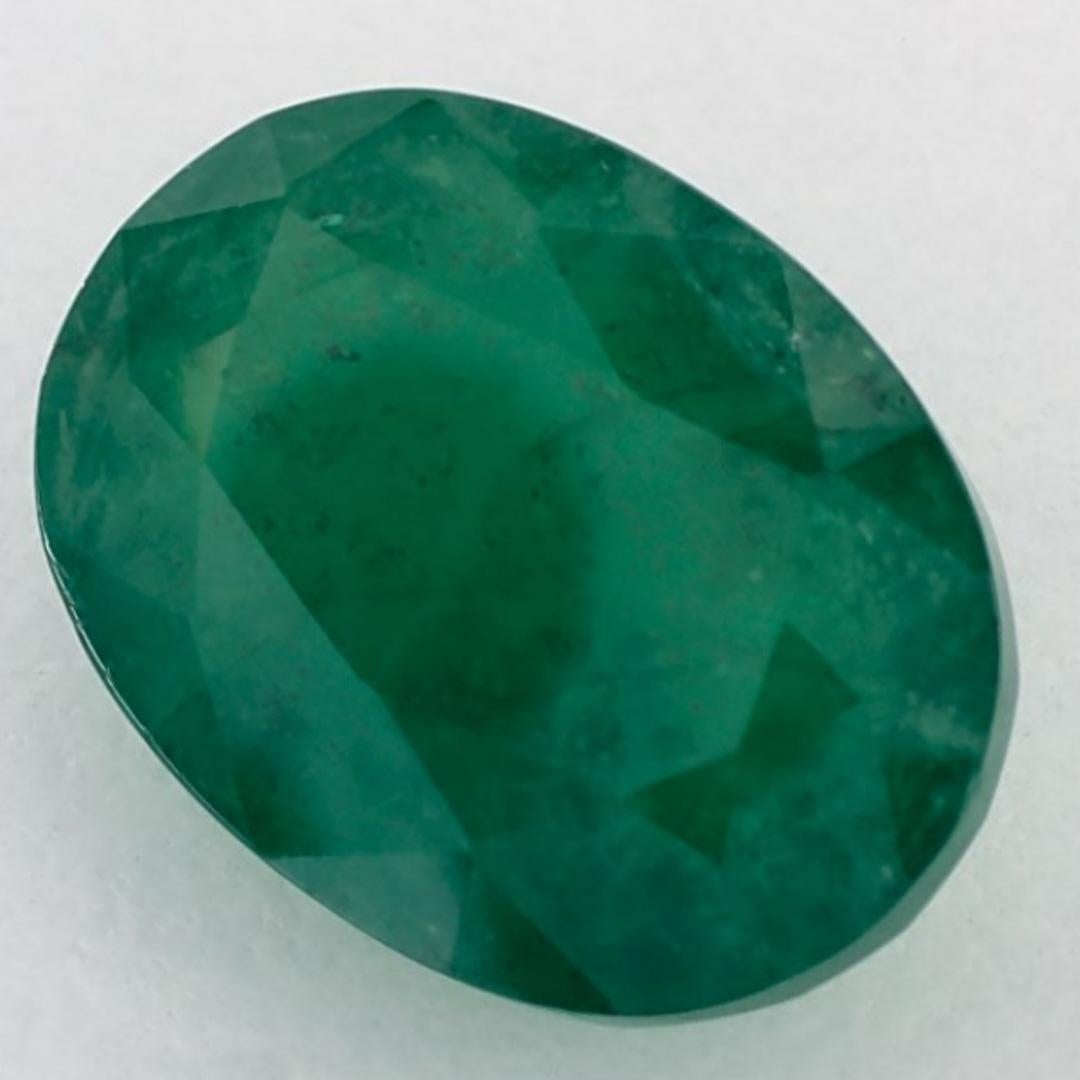 Oval Cut 5.91 Ct Emerald Oval Loose Gemstone For Sale