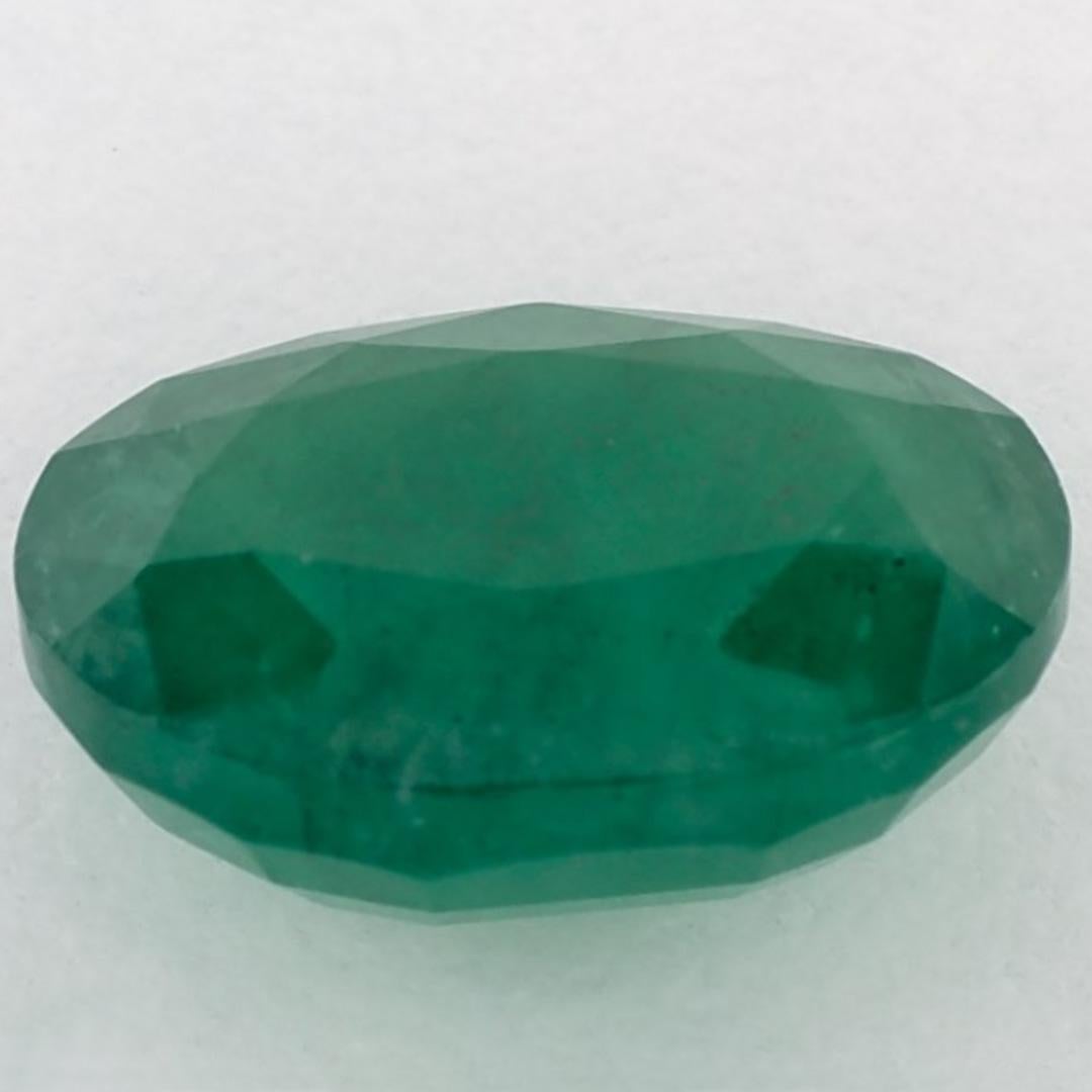 5.91 Ct Emerald Oval Loose Gemstone In New Condition For Sale In Fort Lee, NJ