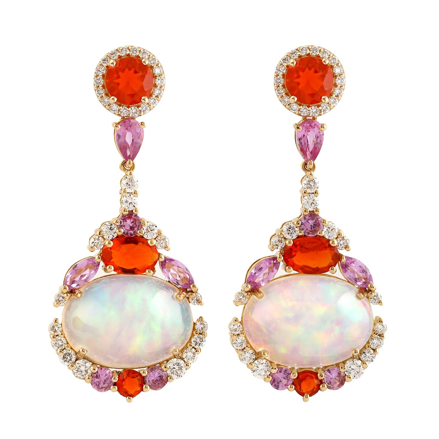 mexican opal earrings