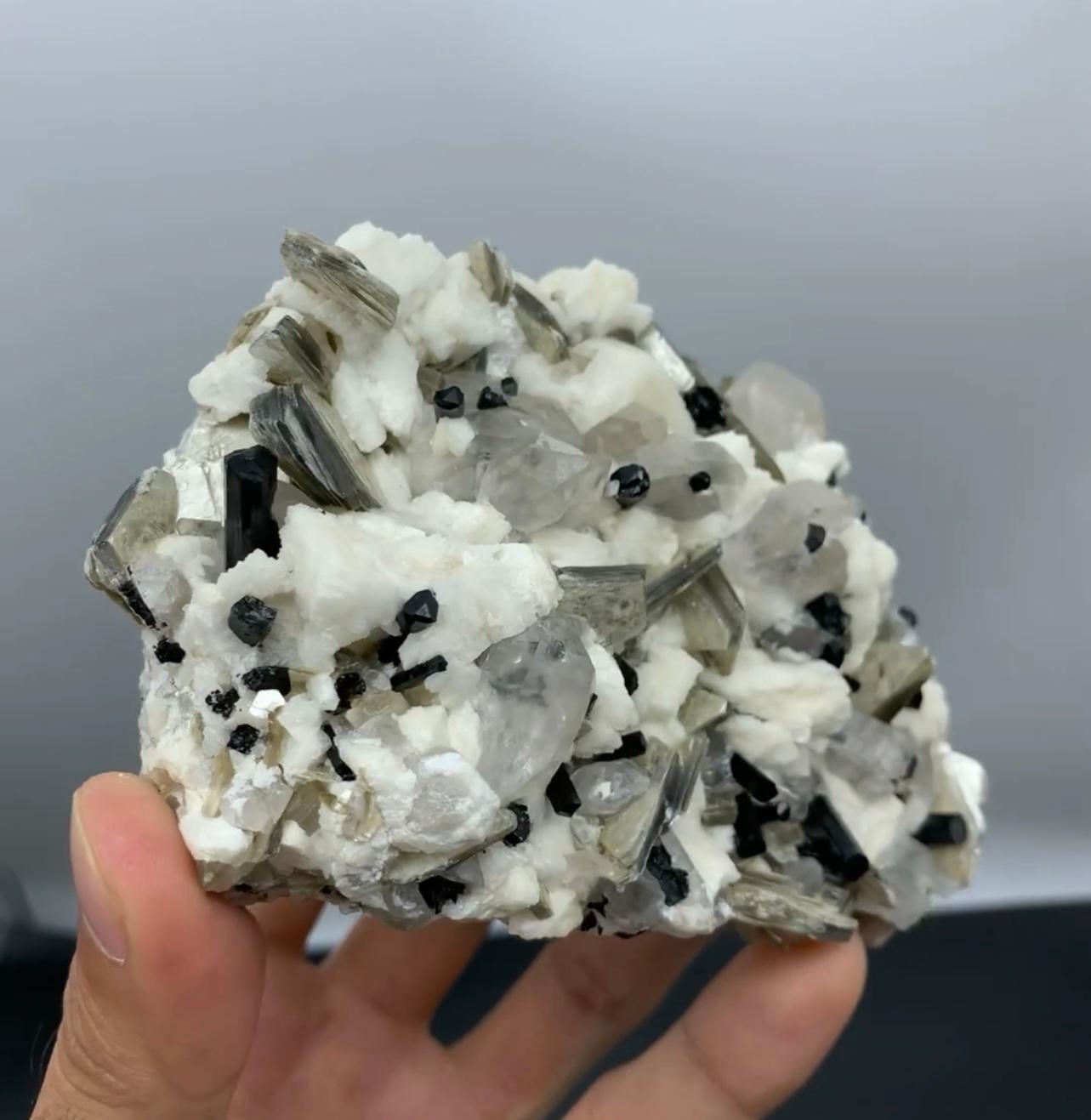 XXI secolo e contemporaneo 591 grammi di combinazione di Schorl con Albite e Muscovite dal Pakistan in vendita