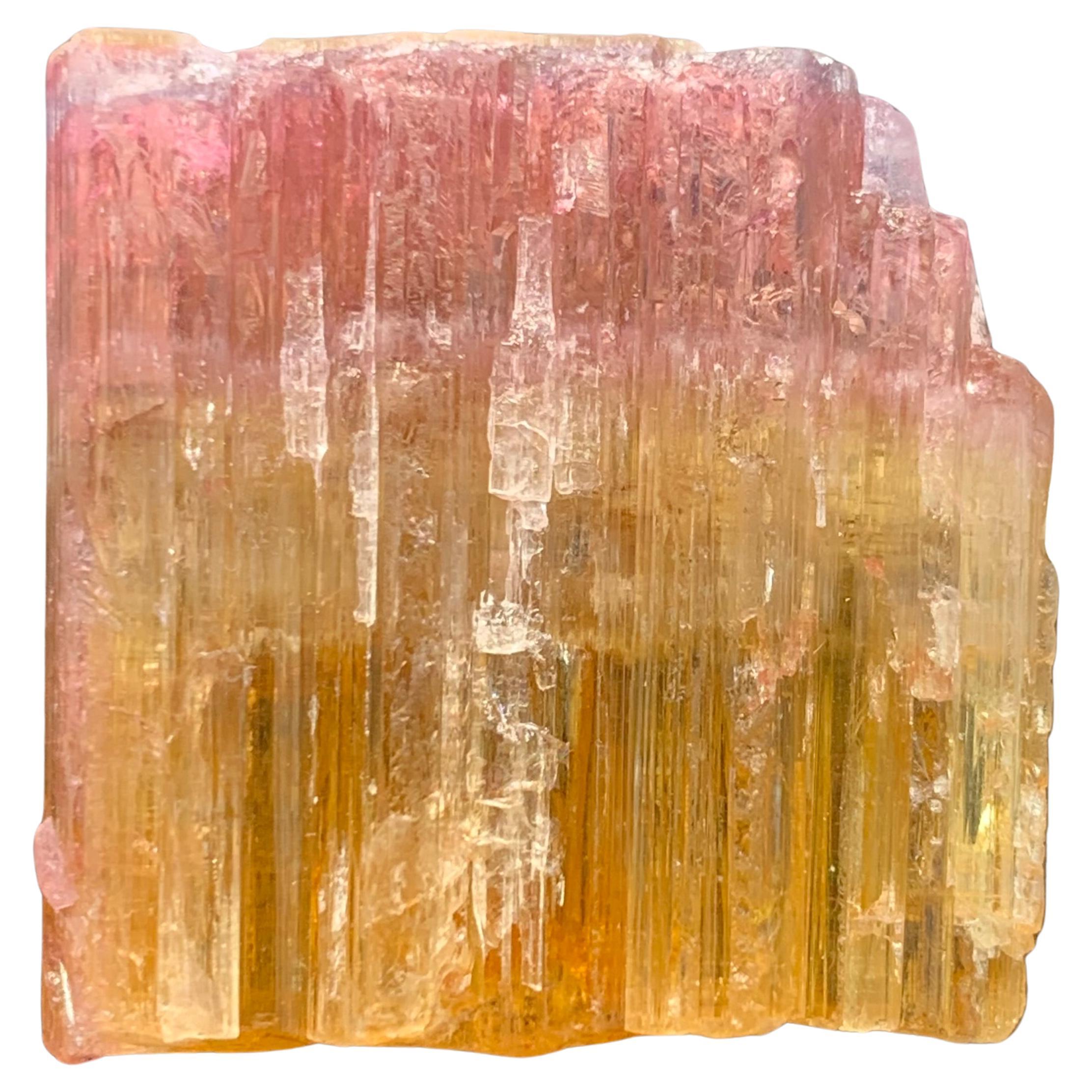 59.15 Carat Beautiful Bi Color Tourmaline Crystal From Paprook Mine, Afghanistan For Sale