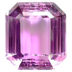 59.16 Carats Kunzite Natural Octagon Cut Stone Top Fine Color Quality Gemstone
