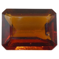 5.91ct Smaragdschliff Rötlich-oranger Hessonit-Granat aus Sri Lanka