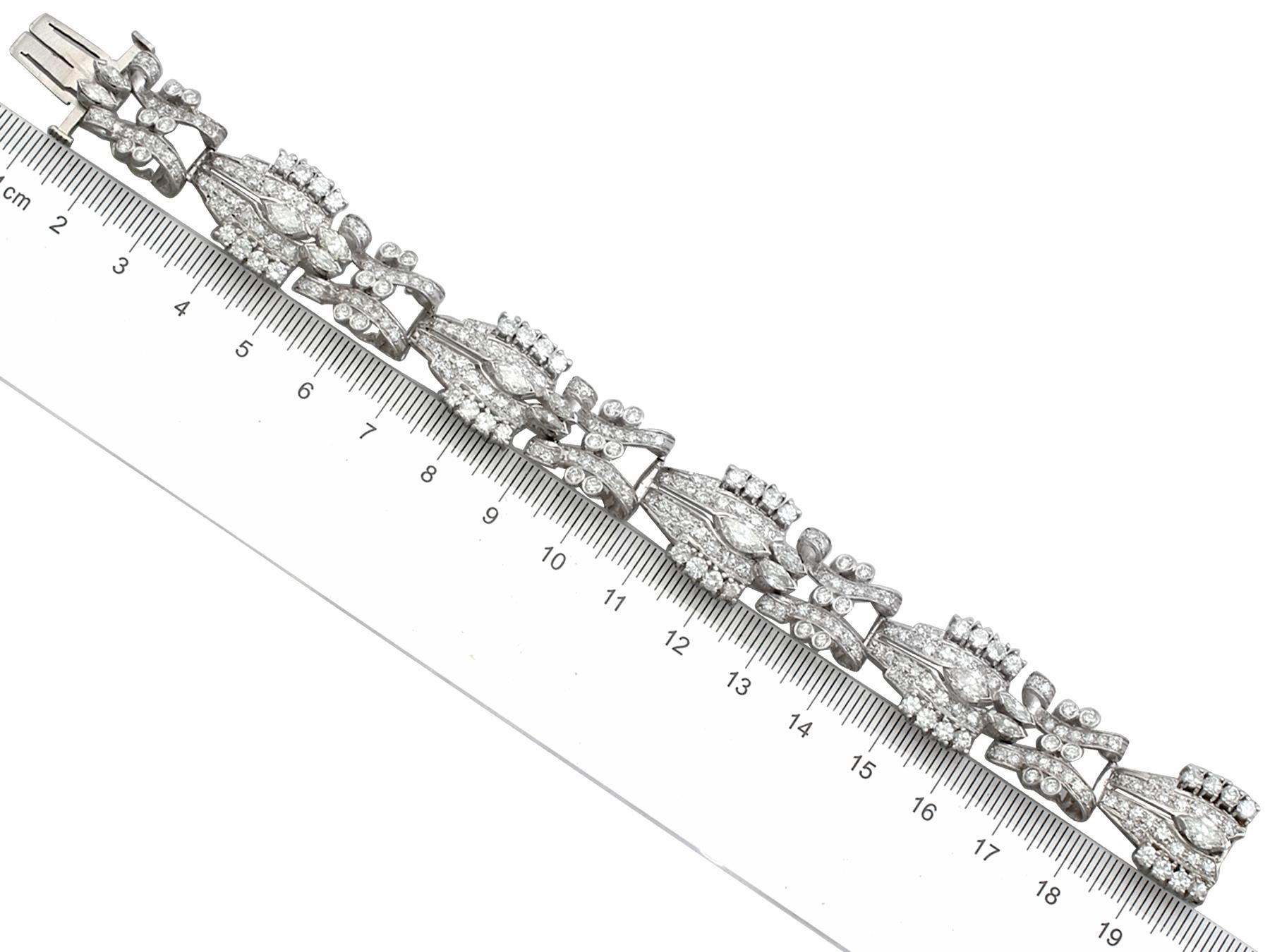 Women's 5.92 Carat Diamond and Platinum/Palladium Bracelet