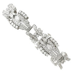 5.92 Carat Diamond and Platinum/Palladium Bracelet