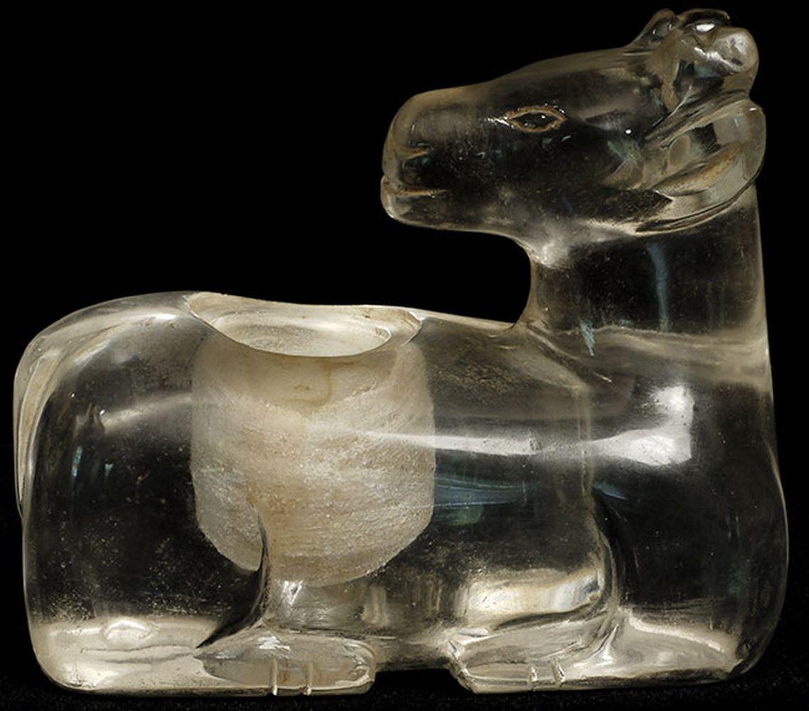 17thC or earlier Northern Thai quartz crystal reliquary from the Hot District south of Chiang Mai- a large and fine example excavated from a temple site before the building of a reservoir several decades ago. Few authentic pieces of this size and