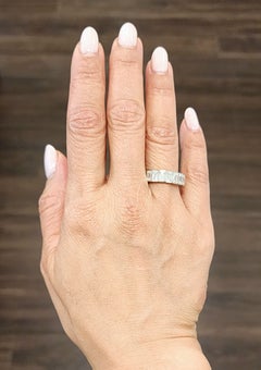 5.93 ct Bezel Set Emerald Cut Eternity Ring