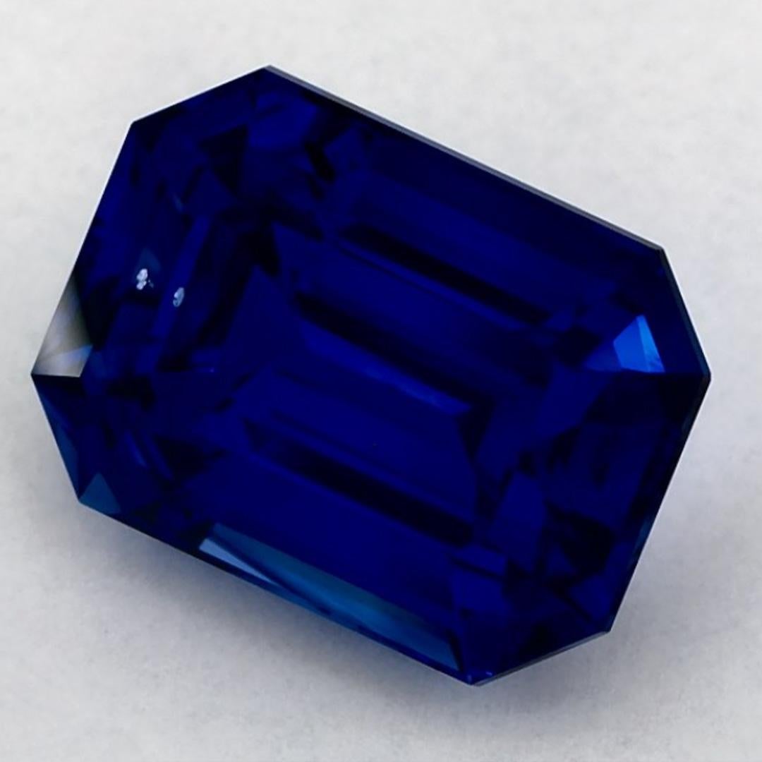 5.93 qt zafiro azul talla octágono gema suelta Corte octogonal en venta