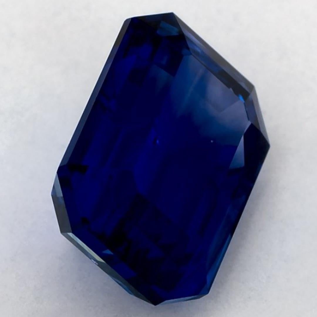 5.93 qt zafiro azul talla octágono gema suelta Corte octogonal en venta