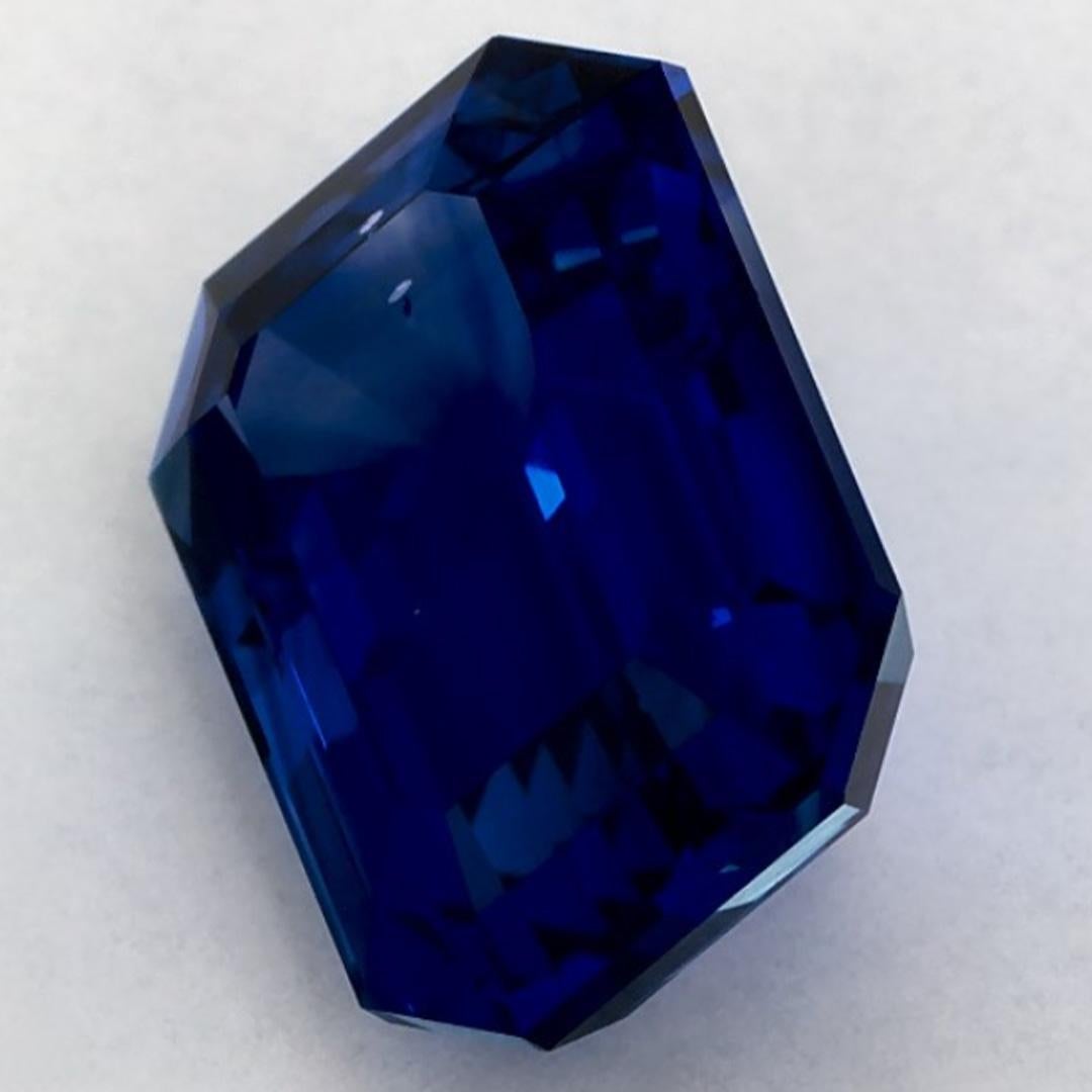 De las mujeres 5.93 qt zafiro azul talla octágono gema suelta en venta