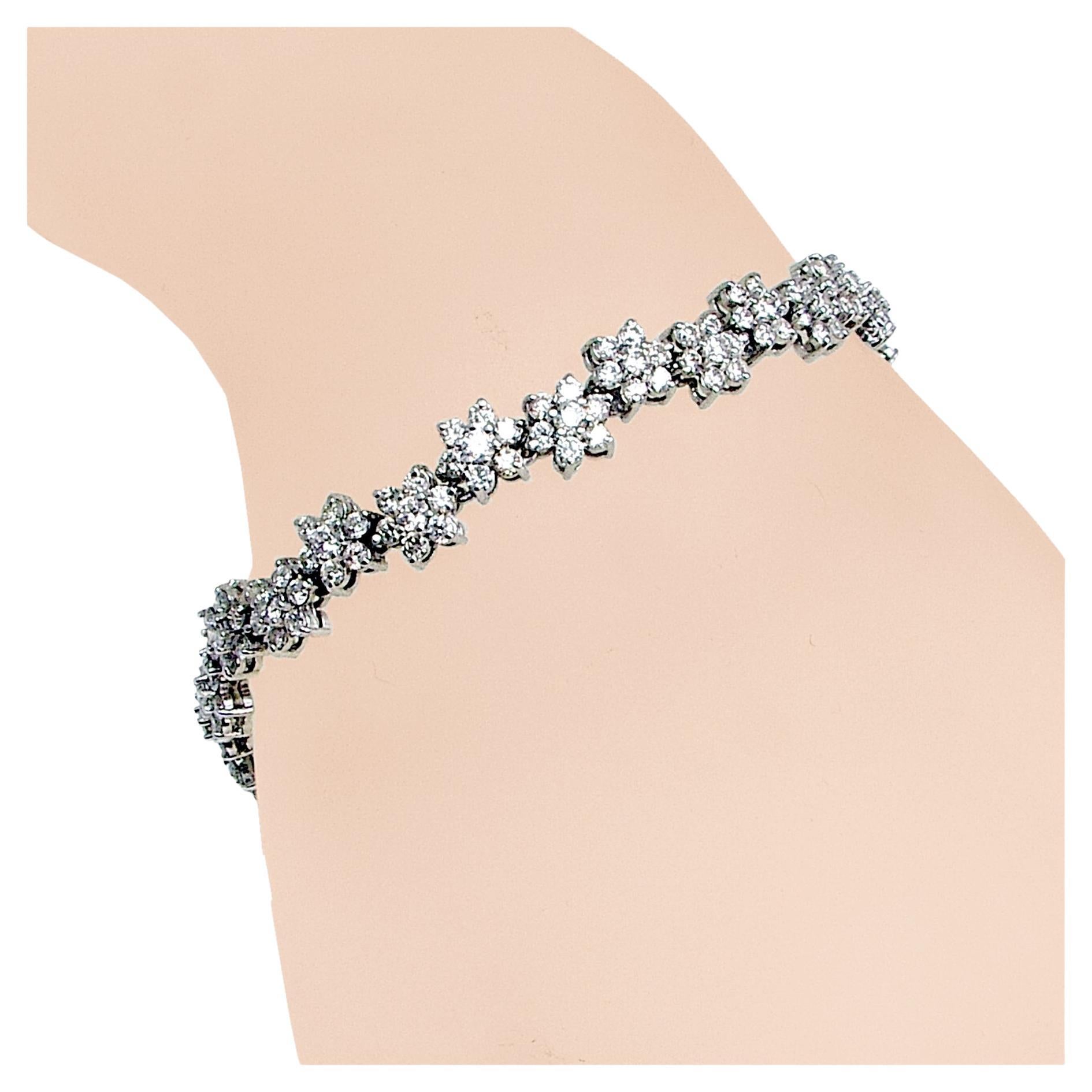 Sebastian Bernards 5,93 Karat Pave Set 14K Diamantarmband - Sternform Glieder