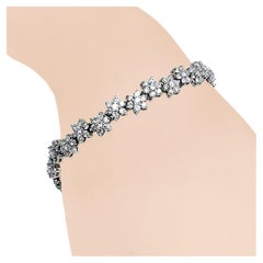 Sebastian Bernards 5.93 Ct Pave Set Set 14K Diamond Bracelet - Star Shape Links
