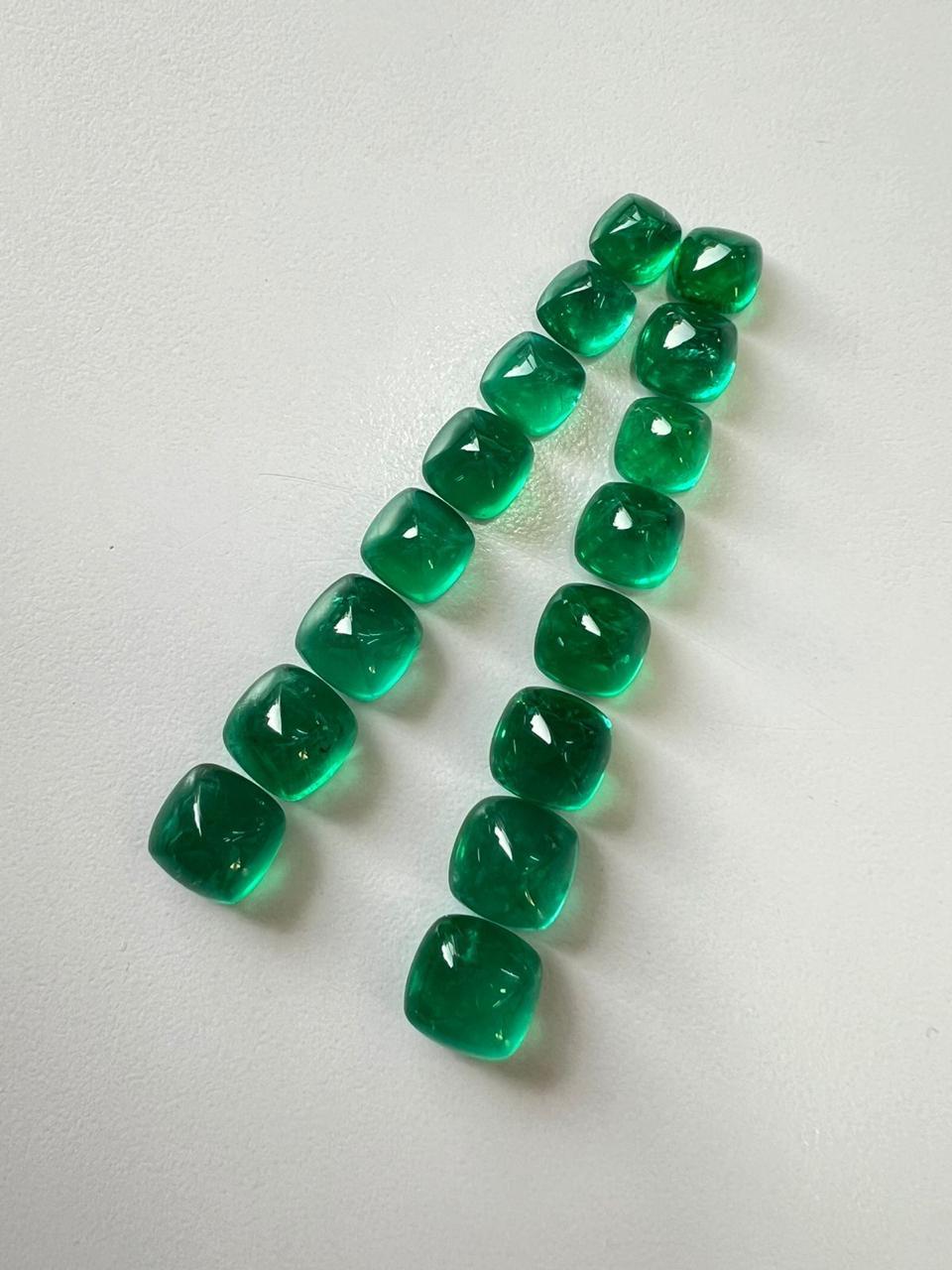 59.30 Carats Zambian Emerald Sugarloaf Cabochon Lot Top Quality Natural Gemstone In New Condition For Sale In Jaipur, RJ