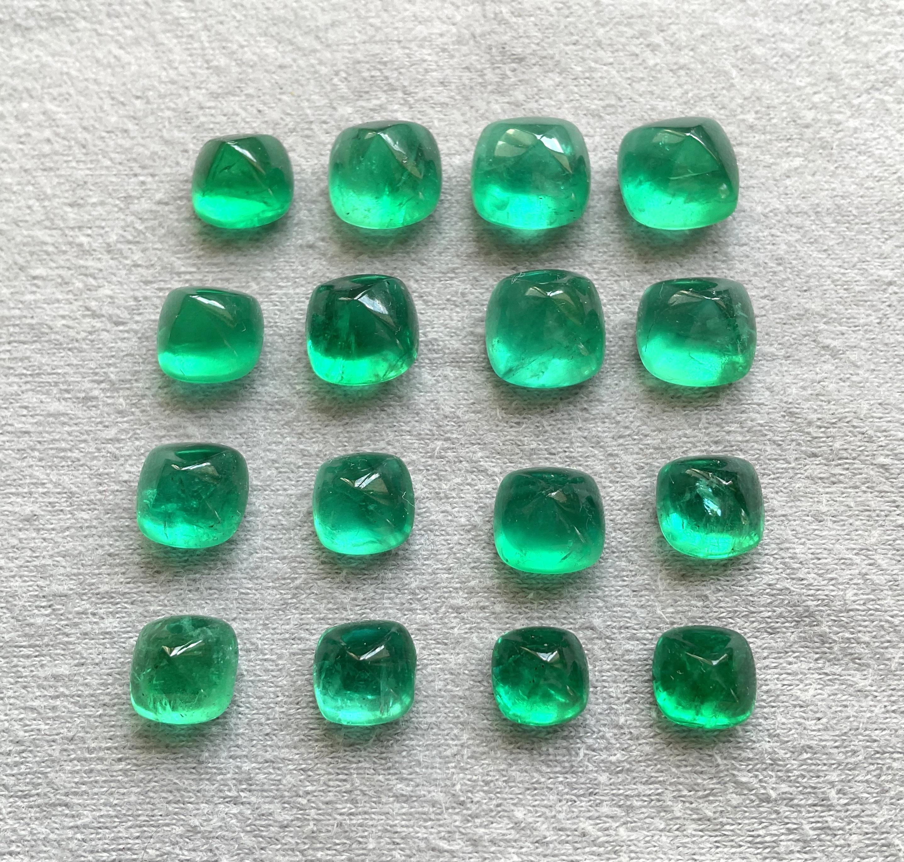 59.30 Carats Zambian Emerald Sugarloaf Cabochon Lot Top Quality Natural Gemstone For Sale 1