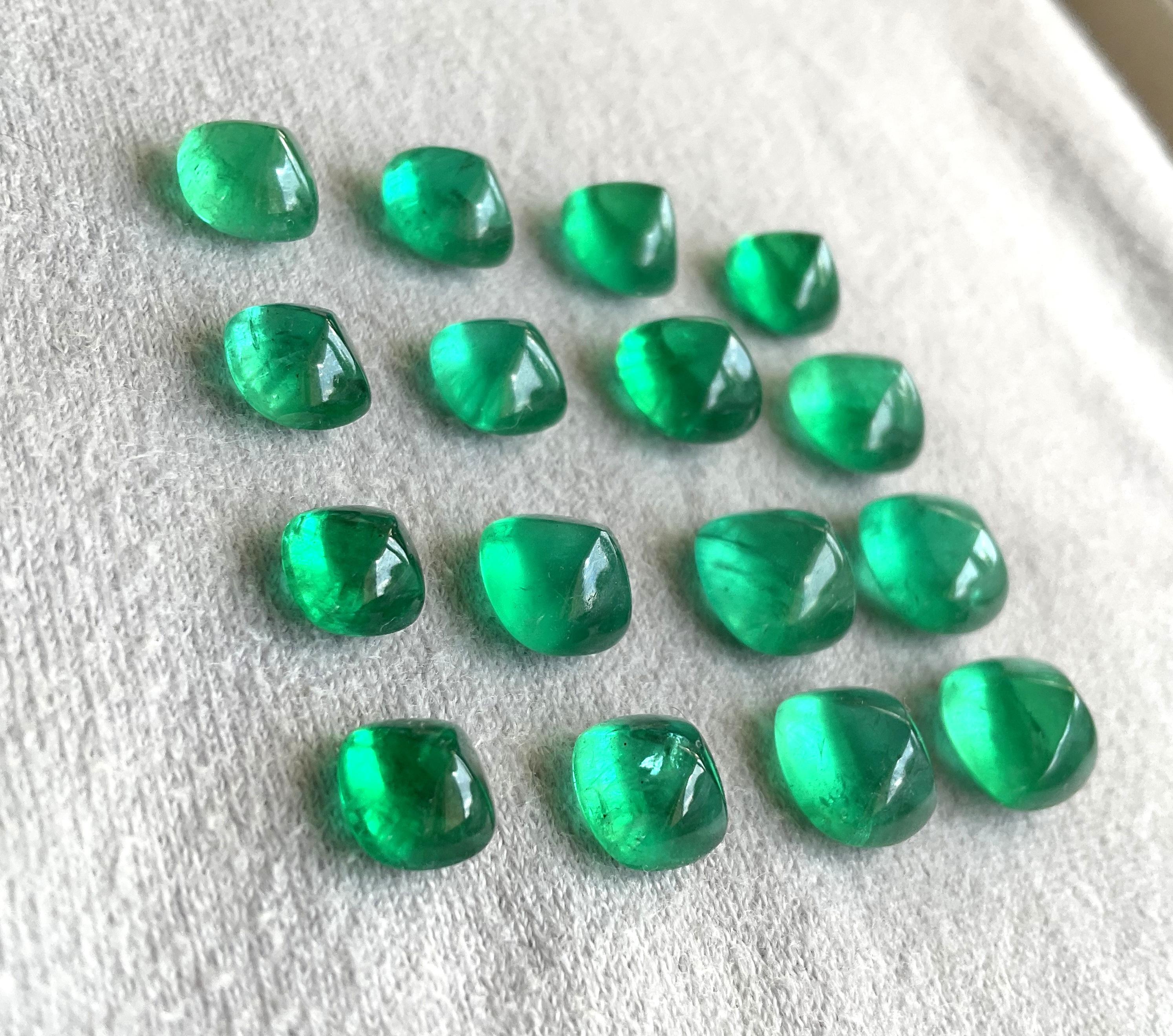59.30 Carats Zambian Emerald Sugarloaf Cabochon Lot Top Quality Natural Gemstone For Sale 2